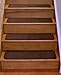 Comfy Collection Stair Tread Treads Indoor Skid Slip Resistant Carpet Stair Tread Treads Machine Washable 8 ½ Inch x 30 Inch (Set of 13, Brown)