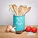 Kitchen Utensil Holder by Dolcer Life | Kitchen Design - Utensil Crock - Kitchenware | Make your life sweeter. | Turquoise