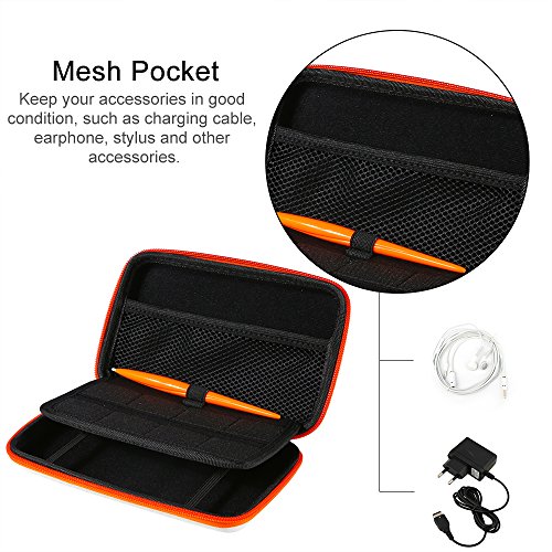 AZFUNN-New-Nintendo-2DS-XL-LL-Protective-Kit-Traveler-Case-Portable-Storage-Carry-Case-Bag-w-Handle-8-Game-Cards-Slots-2-Screen-Protector-Film-Stylus-for-New-2SD-XL-Game-Console