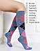 6 Pairs Women/'s Graduated Compression Trouser Socks-B 8-15mmHg, W: 6-10