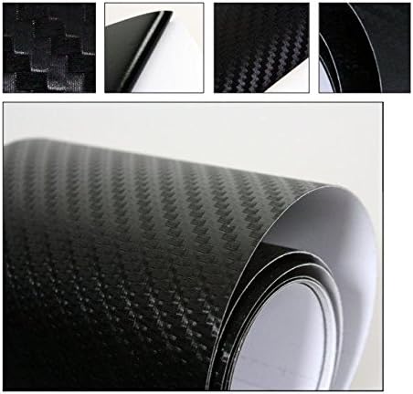 3D Black Carbon Fibre Car Vinyl Wrap Sheet sticker film Car vinyl Wrapping 50CMx 1.52M (BLACK)
