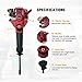 BEAMNOVA Demolition Hammer Gas Powered Demolition Drill Jack Hammer Hand-held Rock Drill with Point and Flat Chisel, Punch Single Cylinder, Gloves, Air Cooling