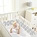 BreathableBaby Breathable Mesh Liner for Full-Size Cribs, Classic 3mm Mesh, Peaceful Elephants (Size 4FS Covers 3 or 4 Sides)