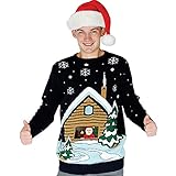 Digital Dudz Santa's Cabin Ugly Christmas Sweater