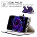 FYY Designed for Samsung Galaxy S8 Case, PU Leather Wallet Phone Case with Card Holder Flip Protective Case Cover [Kickstand Feature][Wrist Strap] for Samsung Galaxy S8 Purple