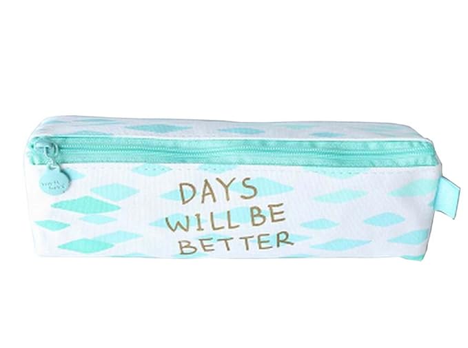 Stylish Mint Green Canvas Pencil Case Pen Pouch Stationery Bag Amazon