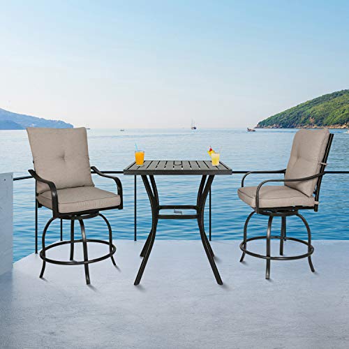 Ulax furniture Outdoor Patio Bar Table Counter Height Table