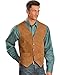 Scully Men's Calfskin Suede Snap Front Vest Rust US