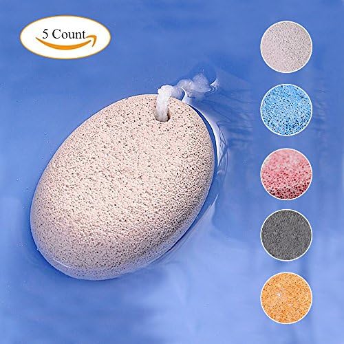 Family Set Pumice Stone with Tie to Remove Dead Skin, Pedicure Tool for Foot Callus, Premium Callus Remover for Hand and Feet, Pedicure Tool, Pack of 5