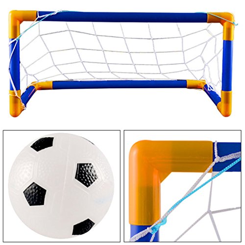 RuiyiF Soccer Goal Net for Toddlers Kids Includes Goal with Net Mini Soccer Ball Hand Pump Indoor Outdoor Backyard - Small - Thumbnail 2