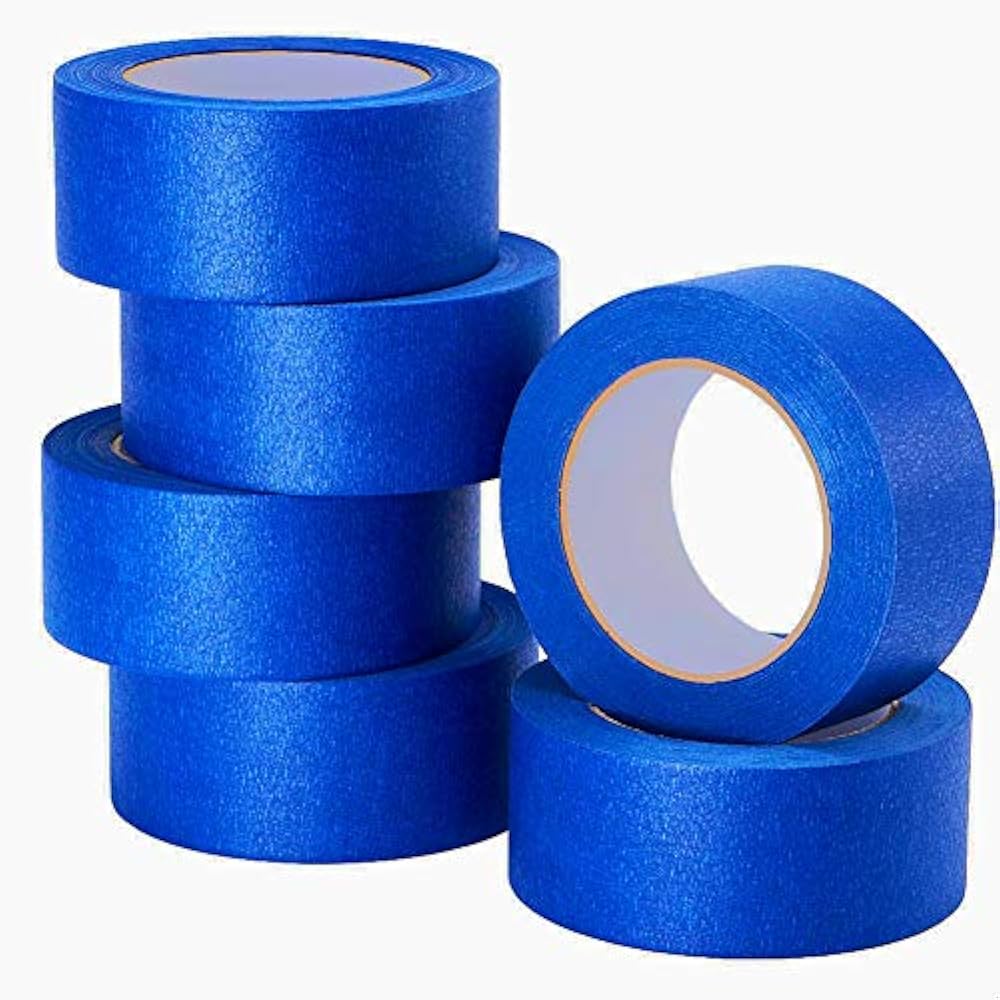LICHAMP 6Piece Blue Painters Tape 2 Inches Wide, Masking Painter's