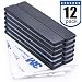 Waterproof Neodymium Bar Magnets with Epoxy Coating, Powerful Permanent Rare Earth Magnets, with Double-Sided Adhesive - 60 x 10 x 3mm, Pack of 12 primary