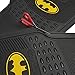 BDK Warner Bros Batman Rubber Floor Mats Car Accessories - Universal Fit, No-Slip Grip, All Weather Heavy Duty - 4 pc Trimmable Car Mats Set, Front 27x18, Rear 17.25x13.25