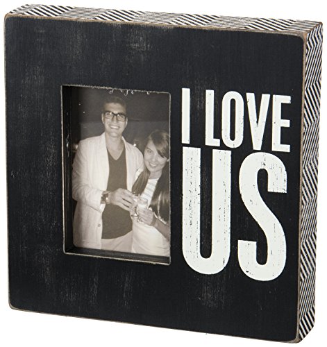 Primitives by Kathy Chevron Trimmed Box Frame, I Love Us