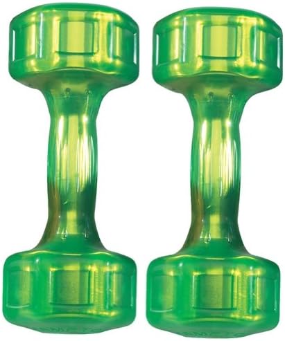 Hampton Fitness Jelly Bell Urethane-Coated 10 lb Green Dumbbell Pair