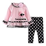 LittleSpring Baby Girls' Pants Set Little Bird