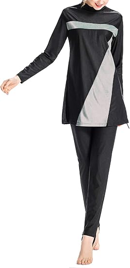 Zhhlinyuan Modeste Burqini Burkini Hijab Maillots De Bain Musulman Pour Filles Et Femmes Couverture Complete 3 Pieces Amazon Fr Sports Et Loisirs