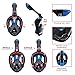 Aidong 180° Full Face Snorkel Mask-Panoramic View Anti-Fog Foldable Tubeless Design.See More Underwater World Than Traditional Snorkeling Masks for Men Women Adults Kids