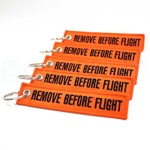 Rotary13B1 - Remove Before Flight Key Chain - 5pcs - Orange
