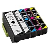 Uniwork 410XL Ink Cartridge Remanufactured for Epson 410XL 410 XL Use in Expression Premium XP830 XP640 XP530 XP630 XP635 Printer s ( 5 Pack )