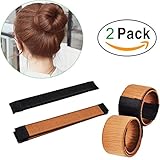 ZDU 2 Pcs Hair Styling Disk Donut Bun Maker Former Foam French Twist Hairstyle Clip DIY Doughnuts Hair Bun Tool