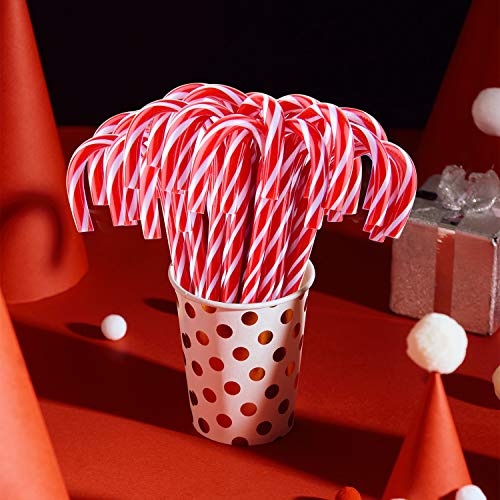 SAYAYA 48 Pieces Candy Cane Pen Christmas Pens with Black Ink for Christmas Holiday New Years Home Decor Party Gift (Red) - Thumbnail 4
