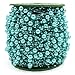 200 Feet Teal Blue Pearl Beads Garland Chain Artificial Pearl Strands Bead Garland Pearl Beaded Trim for Teal Wedding Bridal Bouquet Craft DIY Table Centerpieces Christmas Tree Party Decoration