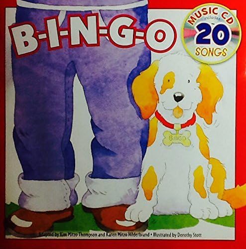 Landoll B I N G O Sing-Along Book Music Cd with 20 Songs Bingo B-I-N-G-O