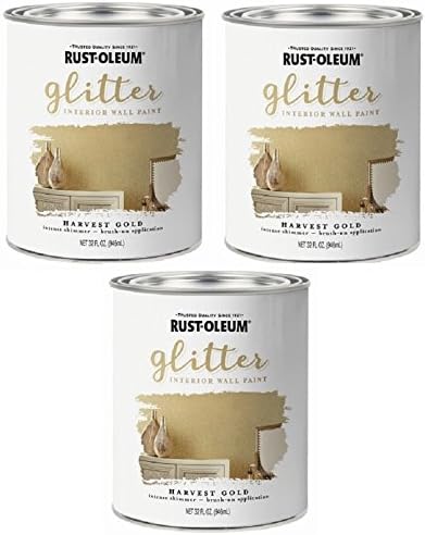 Rustleum Rust-Oleum 323859 Quart Harvest Gold Glitter Paint - Quantity 3