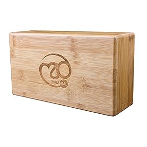 Yoga-Mad Unisex’s Bamboo Brick Yoga, Brown, One Size