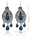 Eternity J. Classy Charm Rhinestone Ethnic Earrings Antique Vintage Victorian Tear Drop Earing