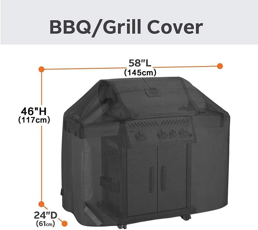 SARCCH Grill Cover, 58- inches BBQ Special Grill Cover, Waterproof, UV and Fade Resistant, Durable and Convenient, Black，Fits Grills of Weber Char-Broil Nexgrill Brinkmann and More, : Garden & Outdoor