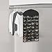 HIPPIH 32 Pockets 18 Hook and Loops Jewelry Scroll Closet Hanging Non-Woven Organizer Holder,Black