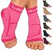 TechWare Pro Ankle Brace Compression Sleeve - Relieves Achilles Tendonitis, Joint Pain. Plantar Fasciitis Foot Sock with Arch Support Reduces Swelling & Heel Spur Pain. (Pink, L/XL)