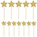 Laviee 60 PCS Cupcake Gold Star Cake Toppers for Wedding Birthday Baby Shower Party Valentine's Day Decoration, 60Pack