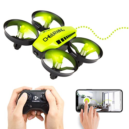 Cheerwing CW10 Mini Drone for Kids Wifi FPV Drone with Camera Remote Control Quadcopter with Altitude Hold and One Key Take-off / Landing Green
