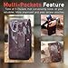 Hengwin Leather Cell Phone Belt Case Holster with Belt Clip Loop Carrying Pouch Holder + Keyring