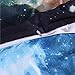 uxcell 3-Piece Galaxies Multicolor Duvet Cover Sets - 3D Printed Space Themed - 100% Polyester - All-Season Reversible Design - Includes 1 Duvet Cover, 2 Pillow Shams,Queen
