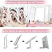 DIOZO Makeup Mirror with Lights, Makeup 21 LED Vanity Mirror, Lighted Up Mirror with Touch Screen Switch, 180 Degree Rotation, Dual Power Supply, Portable White Trifold Mirror
