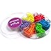 Office+Style Colored Rubber Bands with Close-Lid Storage Container, 120 Pieces