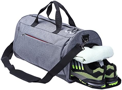 AiiGoo Sports Gym Bag Waterproof with Shoes Compartment Large Capacity Travel Duffel Bag