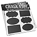 [LIFE OF THE PARTY] 60 Vinyl Blackboard Stickers (3.5” x 2”) in 3 Elegant Designs Ideal for Kitchen, Crafts, Weddings & More. Removable, Erasable & Entirely Customizable!