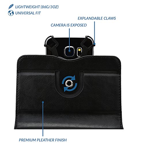 Cooper Cases(TM) Engage C360 Meizu M1 / MX2 / MX3 Smartphone Wallet Case in Black (Rotating Frame for Rear-camera Access; Viewing Stand; 3 Card Slots; 2 Slip Pockets; Magnetic Cover Lock)