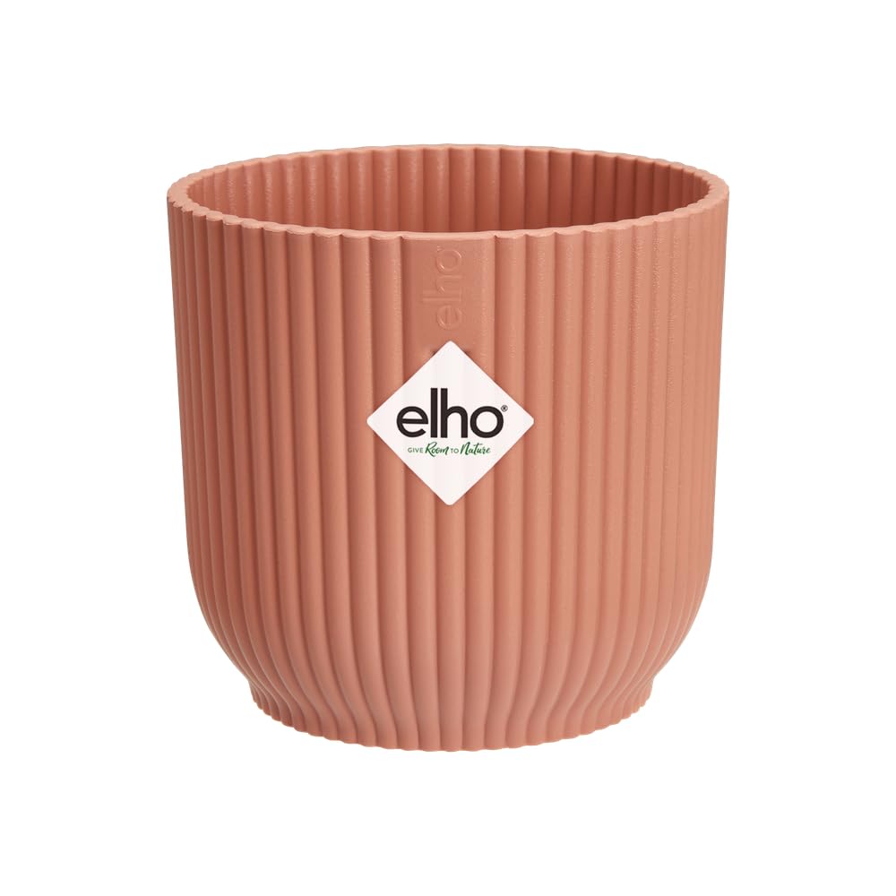 elho Vibes Fold Round Mini 11-100% recyclable Flower Pot - Indoor plant pot - Ø 11.1 x H 10.5 cm - Pink/Delicate Pink — image 1