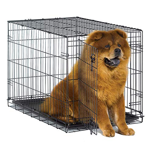 New World Pet Produc New World 36" Folding Metal Dog Crate, Includes