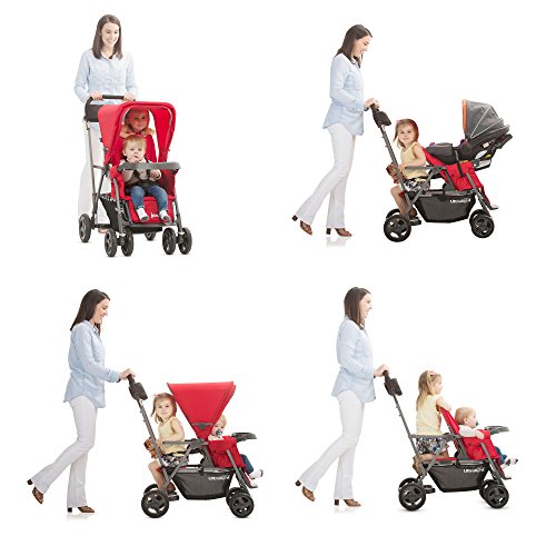Joovy Caboose Ultralight Sit and Stand Double Stroller with Rear Bench