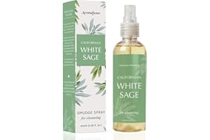 White Sage Smudge Spray by Aromafume | 100ml/3.3 oz | Cleansing Negative Energy & Protection | Non-Toxic Room Spray | Natural
