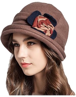 Maitose™ Women's Decorative Flowers Wool Bucket Hat