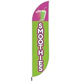 DreamController Feather Flag (11.5x2.5 ft) | Outdoor Business Advertising Flag | Weather-Resistant Knitted Swooper | Made in USA | HD Print