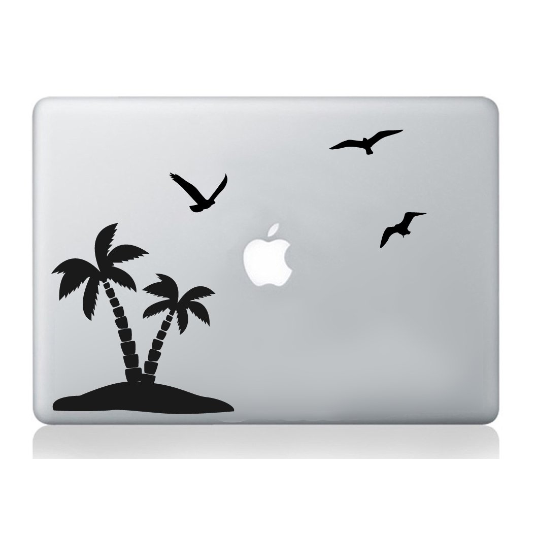 Palm Birds Sticker Laptop Relaxing Holiday Decal Art Compatible with Apple MacBook Decoration